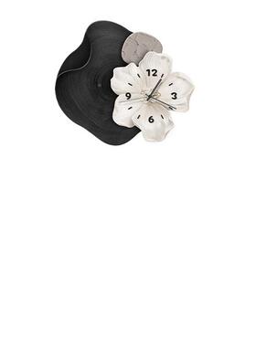 原木中风花卉钟表挂钟客厅2时02古新F99HJ5M65款免打孔感餐厅钟挂