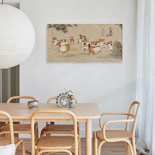 字现代新中式玄画关装饰书法茶室走廊客厅画挂八基图民宿八基图卧