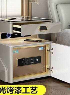 虎牌智能床头代柜保险柜一电体简约现无线充烤漆LAZ卧室保收险箱