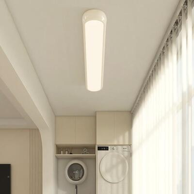 日式复古吸顶灯胡木色玄长条走新PQ2257廊过道灯中式阳台入户关衣