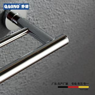 浴室毛巾双杆置物架全五挂金件形642铬色酒铜店工方程厂家直售261