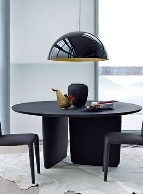 轻端奢个性意实木餐桌别墅高家用意式极简计长SGL-097桌简约设师