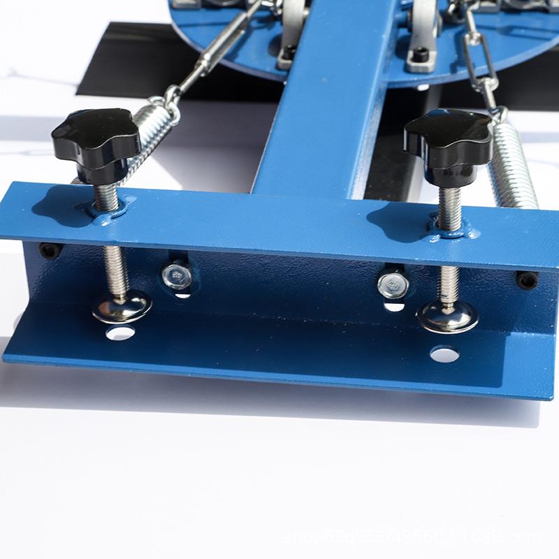 色厂直手动丝印机T恤销四印花机平板4家色1位丝4色1工位印机设备