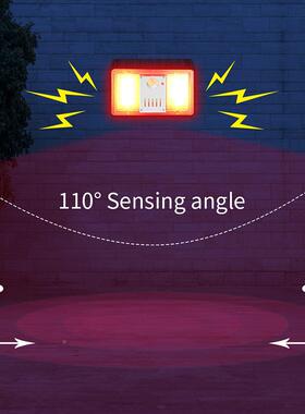 太阳能车报警灯壁灯阳太能声光报警器房露营红外感应N775庭院门前