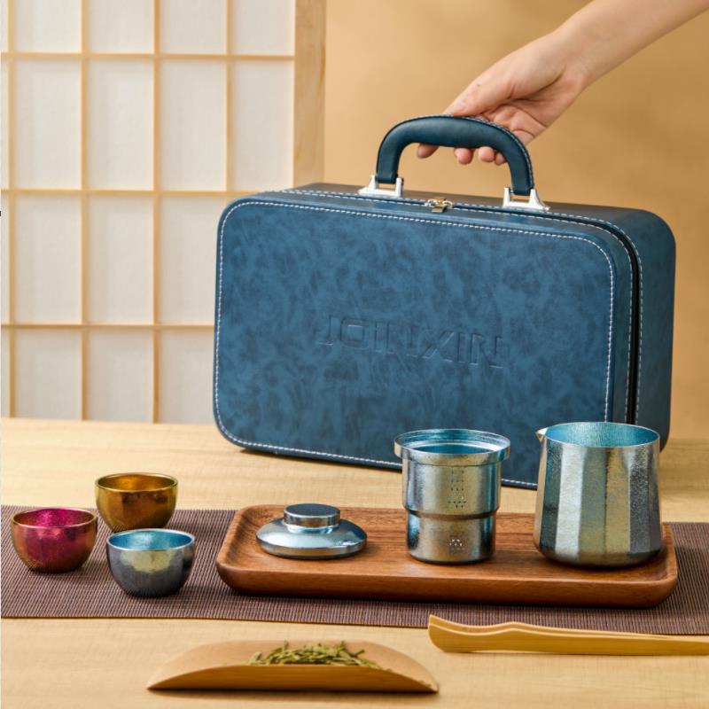 JOINXIN逍遥茶具套装纯钛便携旅行钛晶茶具快客杯功夫杯组合装