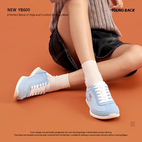 YOUNGBACK复古厚底德训女鞋