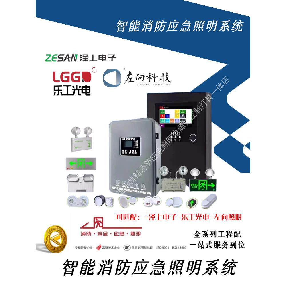 泽上电子左向照明乐工消防应急照明集中电源箱智能疏散指示控制器