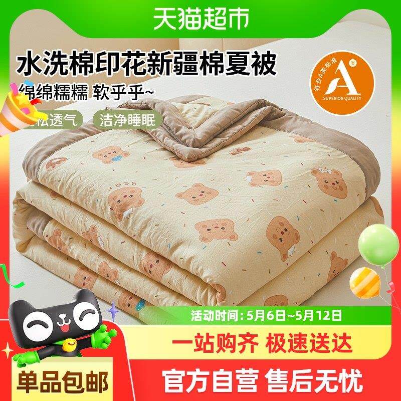 新疆棉夏凉被子夏被薄款春秋空调被水洗棉可机洗宿舍学生空调被芯