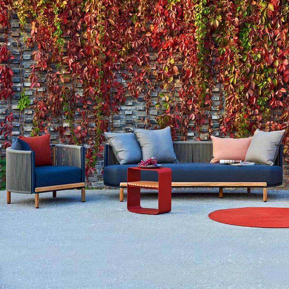 户外沙发别墅休闲组合藤编沙发实木茶几室外花园庭院防水防晒家具,住宅家具,户外沙发,淘宝优惠券,粉丝福利购,淘宝优惠卷