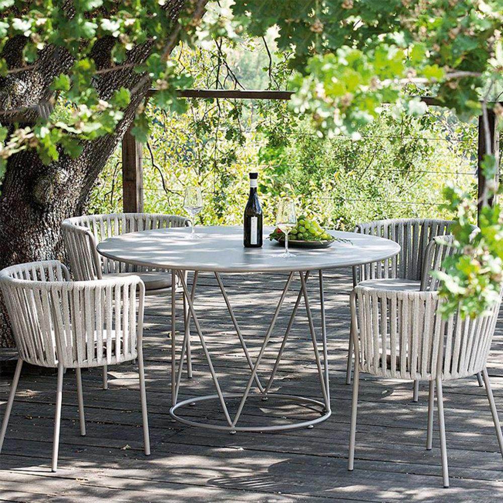 北欧现代休闲户外圆桌藤椅一桌四椅绳板桌庭院阳台花园室内外酒店,商业/办公家具,商用藤编家具,淘宝优惠券,粉丝福利购,淘宝优惠卷