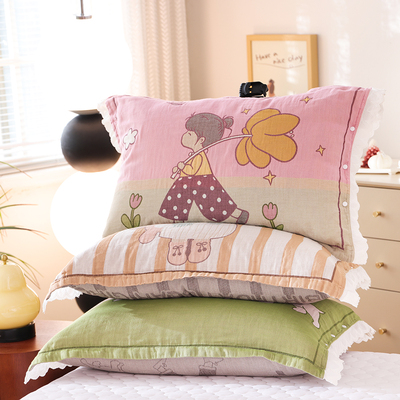 卡通柔软透气新款加厚枕套全棉
