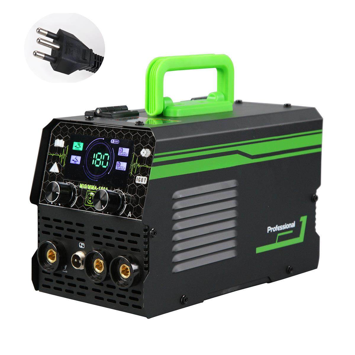 新款120A/110V/220v巴西规双电压1kg无气气保焊机MIG/MMA-180A