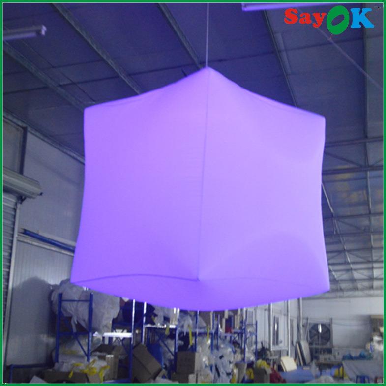 厂家直销充气LED球气模 装饰道具充气方块模型 吊挂方形气模