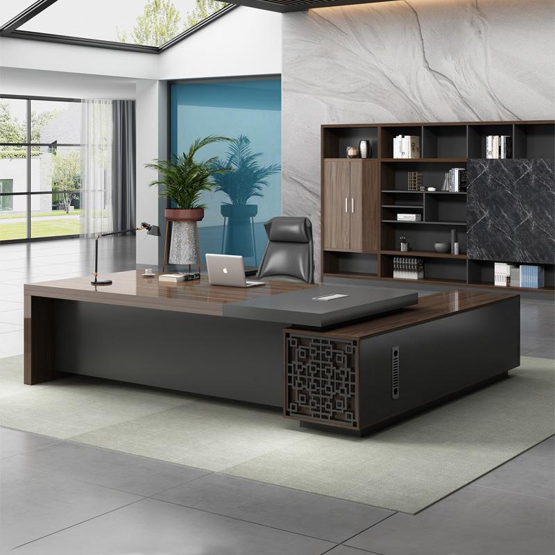 老板桌办公桌办公室总裁桌大班台总经理主管收纳柜收纳组合