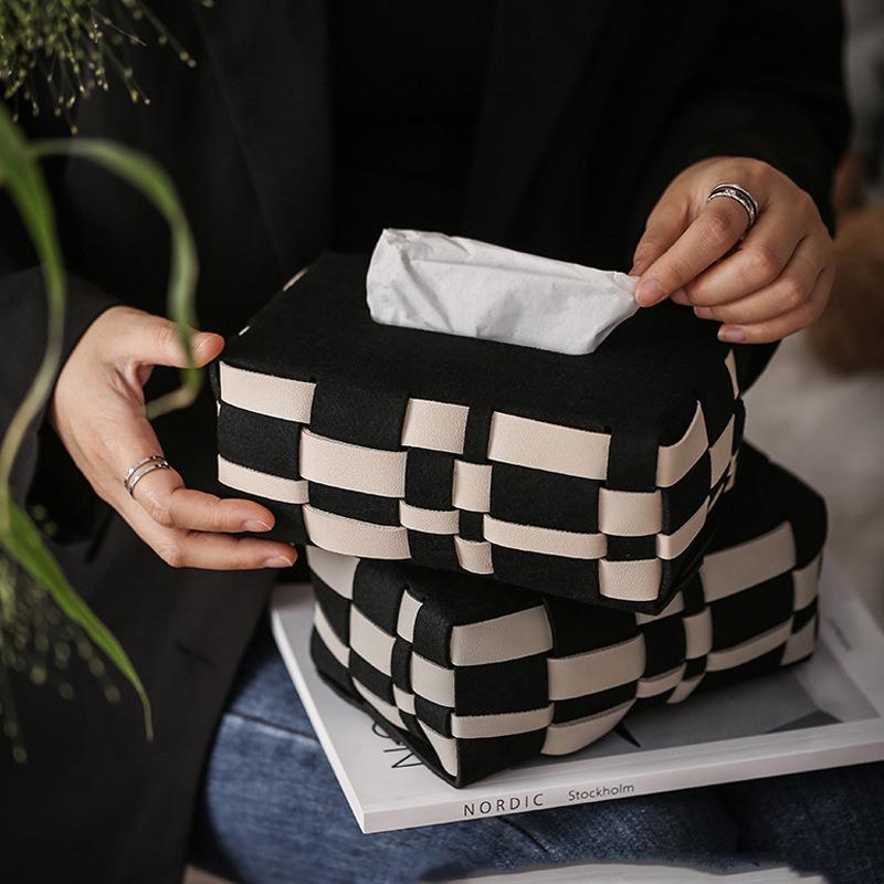 创意纸巾盒客厅高档轻奢办公室桌面抽纸盒酒店餐巾纸盒高颜值商用
