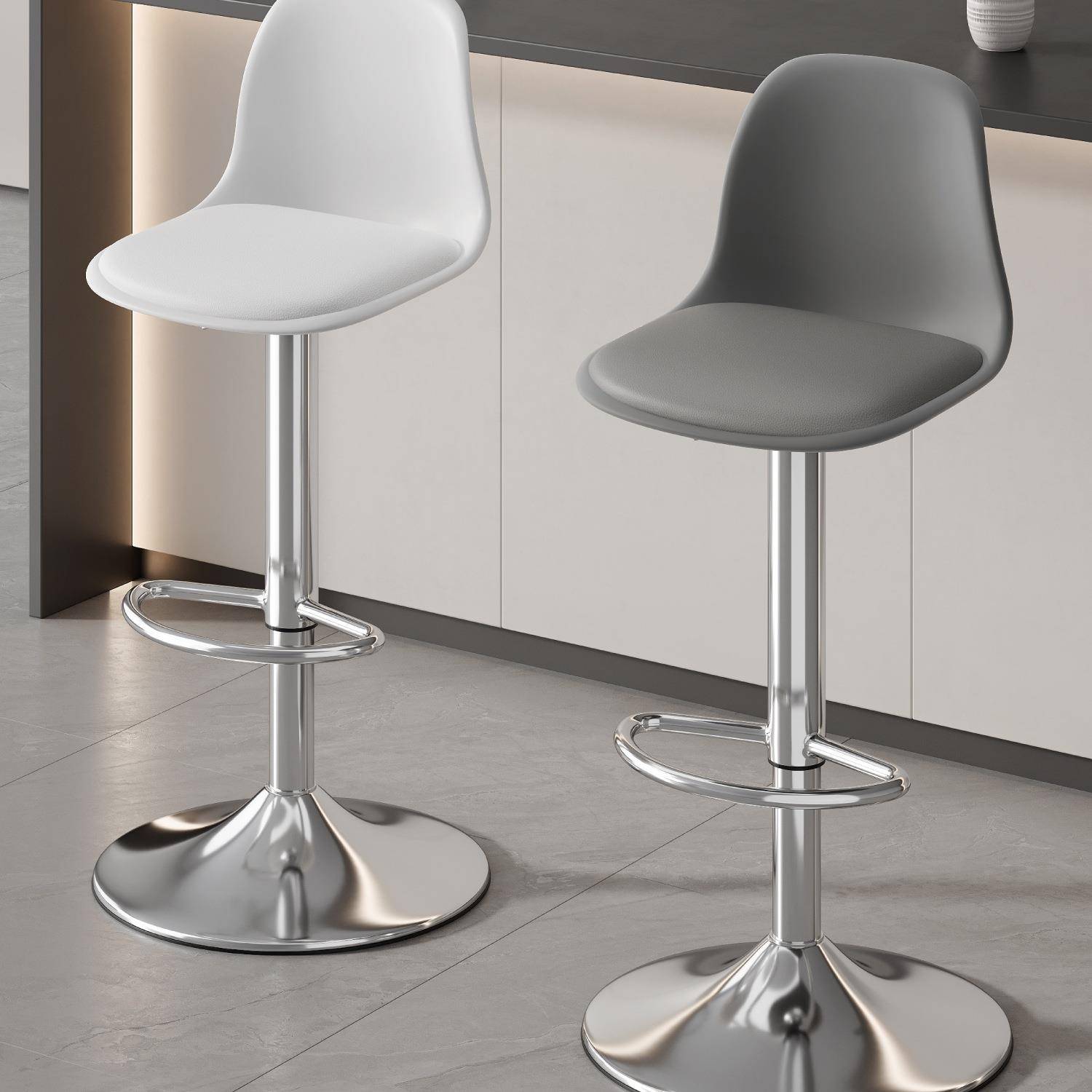 吧台椅升降高脚凳子家用简约现代酒吧椅收银台商用吧台凳靠背椅子