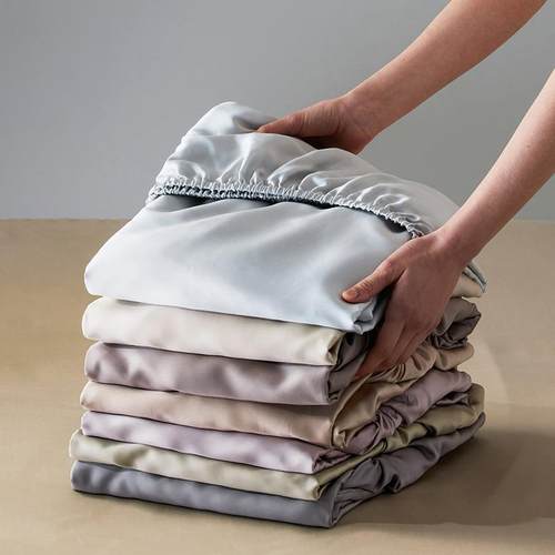 LIIESEN丽笙25新款A类120S双股兰精超细旦天丝素色单品床笠 180x2