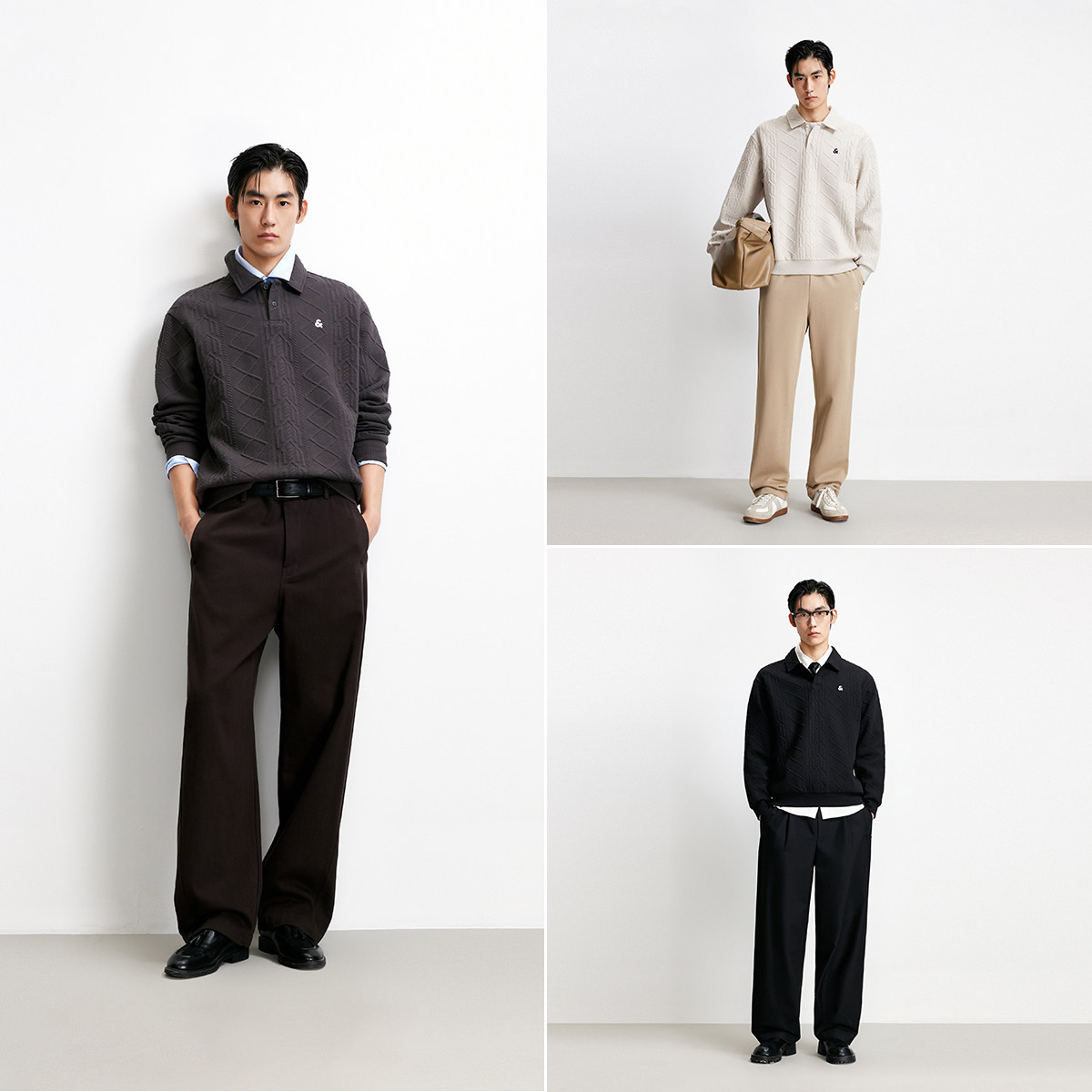 【POLO衬衫领卫衣】杰克琼斯男装秋季新款肌理面料外套情侣刺绣,男装,卫衣,淘宝优惠券,粉丝福利购,淘宝优惠卷