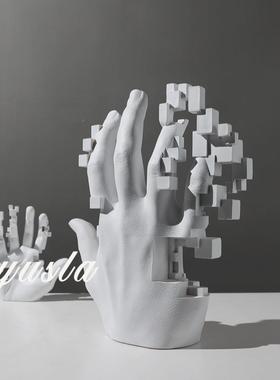 式简约客柜厅电视手掌摆件意餐边柜书装房雕塑FPM艺术样板间软饰