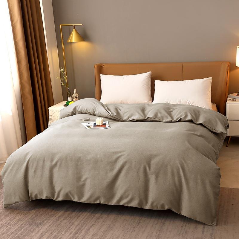 秋冬季全棉磨毛加厚被套单件纯棉保暖绒被罩学生宿舍1.5m1.8简约.
