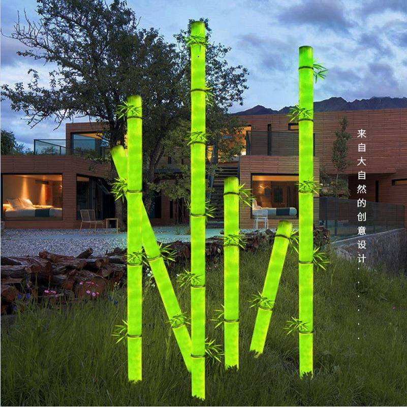 仿真led发光竹子灯景观文旅草坪灯园林庭院竹节灯户外装饰造景