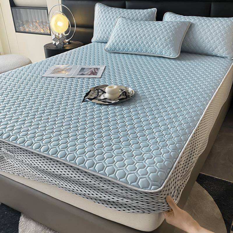 床笠夏季三件套加厚冰柔丝纯色乳胶床笠床垫套席梦思床垫保护套