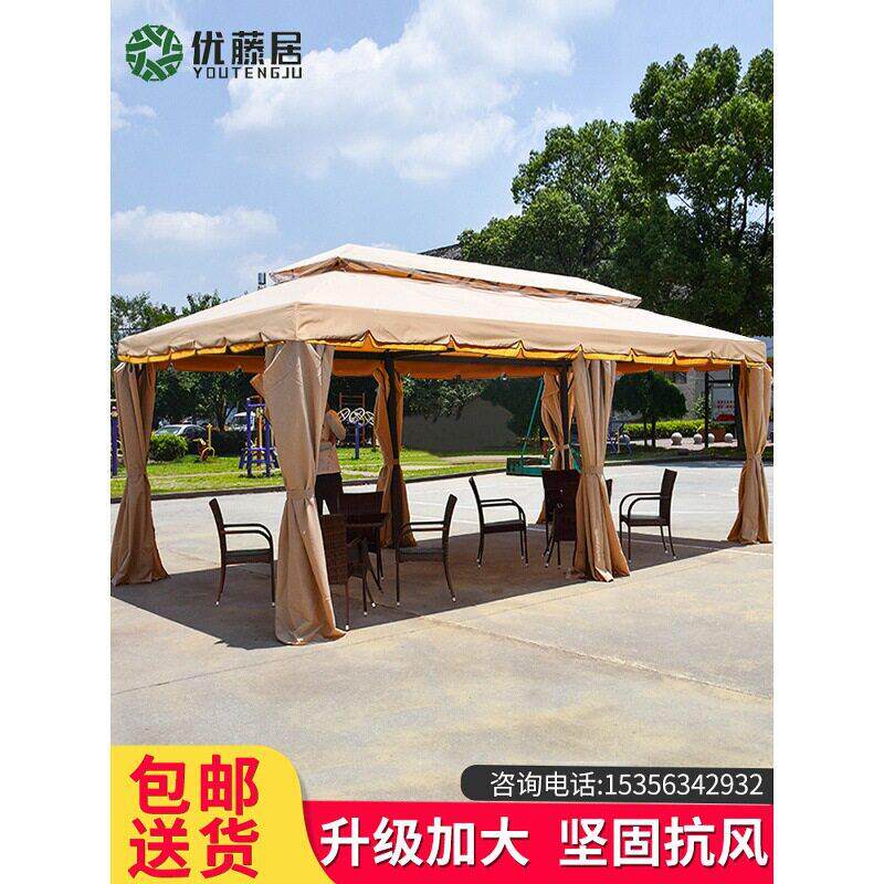 LBFHFF-020户外遮阳棚庭院露天罗马帐篷四角伞餐饮农家乐凉亭室外