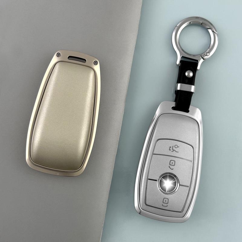 高档3铝合金边框车钥匙E套壳包2适用奔驰CES级300L654E300LS30LC2