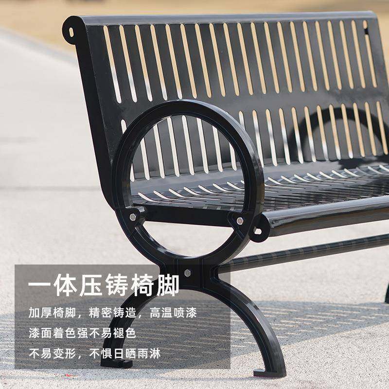 户外背铁艺焊公园椅双人室黑色金属外GY-20金长椅子靠小区广场球,商业/办公家具,等候椅系列,淘宝优惠券,粉丝福利购,淘宝优惠卷