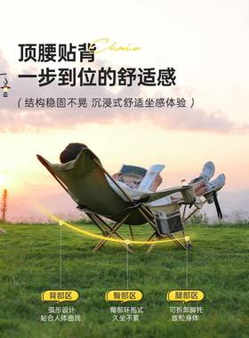 原携始人户外折子叠躺椅便导式超NOU轻钓鱼椅沙滩露营演椅靠背小