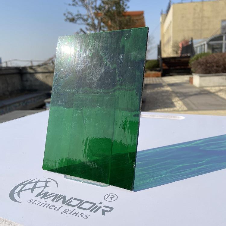 祖母绿彩色透水纹明玻玻璃艺术装饰797气泡璃