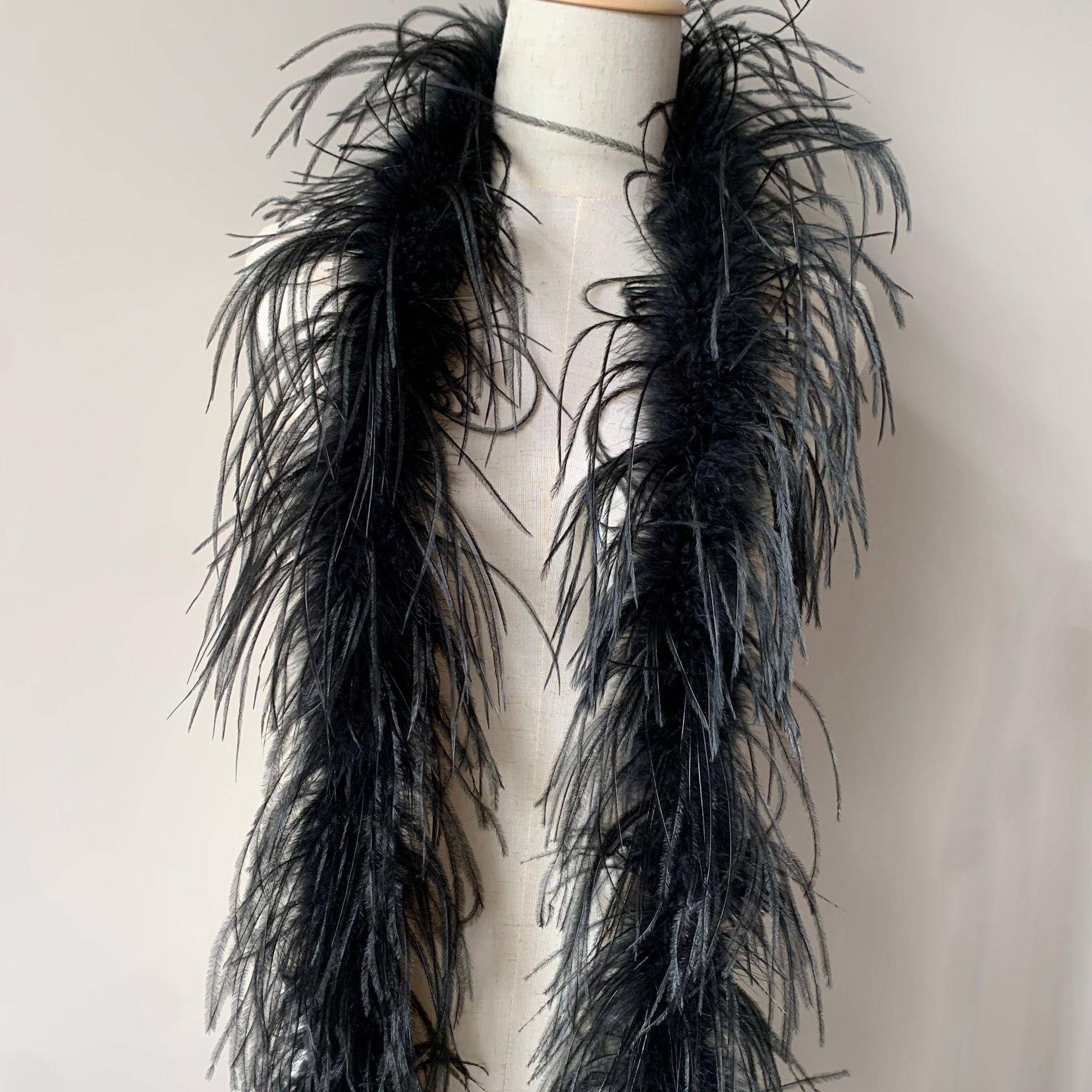 羽毛条鸵毛条18层毛丝鸟1-3-1cm服装辅料裙摆OJD装饰材5料羽毛绒