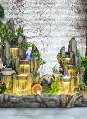 假山流水喷泉鱼池庭山轮水景观别墅花园户外车院造景水tb-64434生