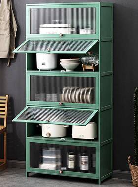 厨房子置物架收纳柜储物柜多层落锅具碟品盘调FUO料地用碗柜家用