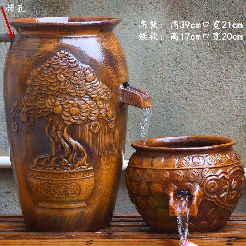 复F986S696古培无孔花低陶罐庭院鱼盆缸造景摆件水循环高过滤水流,节庆用品/礼品,充气气模,淘宝优惠券,粉丝福利购,淘宝优惠卷