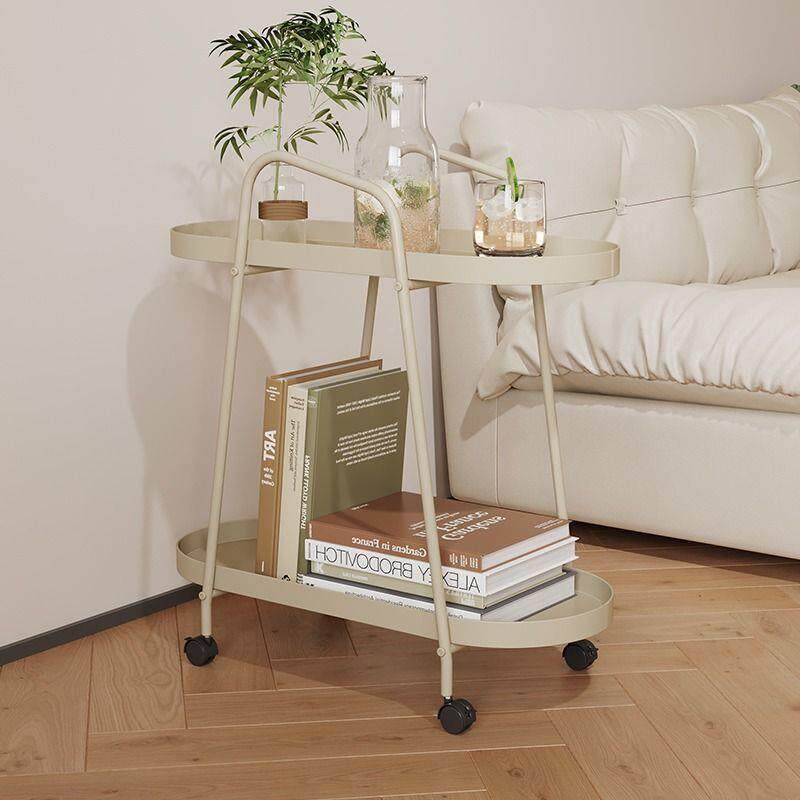 奶油发可移动边TMQ几几小推车小置物架客厅家用沙发旁边创意边铁