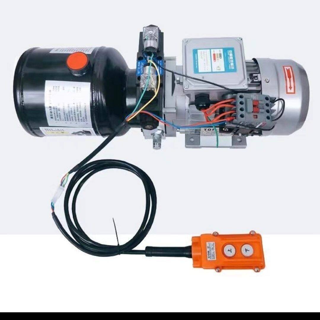 220V380V微型双向液压泵站电动升降平台电机三相大功率油压改装