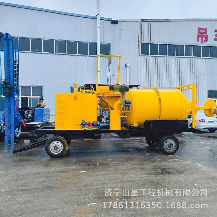 两火加188热式沥青拌机农牵引式沥青搅设备铺段设村院落搅拌罐车