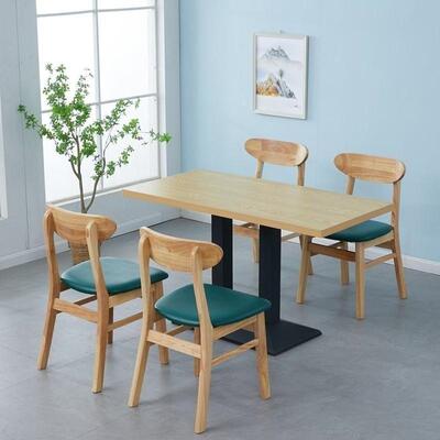 现靠背椅北欧蝴蝶椅简餐EIS约实代木餐椅纯实木餐凳厅子家用橡胶