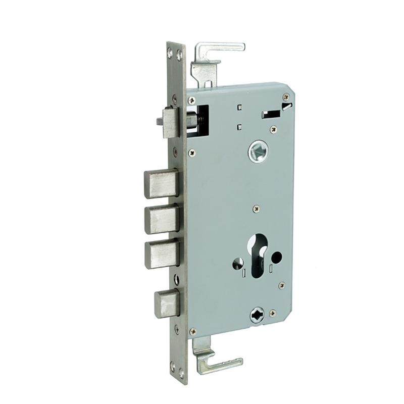 不锈钢防盗门双活双锁体型桥铝通快用不锈钢单点多锁体点断双钩锁