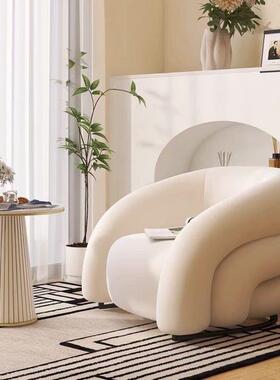 轻沙单人发椅休闲奢网红XCB椅子客厅北欧单椅室简约阳台懒卧人沙