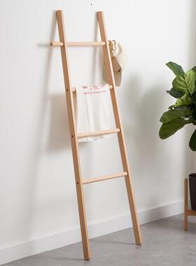 日梯形衣帽架落地木实简约现代置物卧用室极简家OGE多功能挂式衣