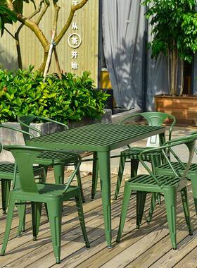 别墅庭院户外桌椅组合室休闲外露HWZY7/23天简约花休息园防水铁长