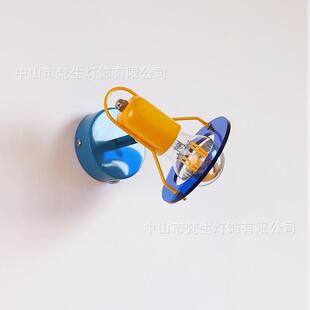 样孟菲斯中古壁灯vintage彩客色包豪简498约厅卧室儿斯童房板间灯