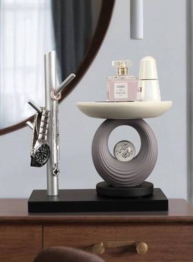 创意BYX8767轻电奢圆形家居客厅视柜进鞋柜钥匙收纳装饰摆件档首