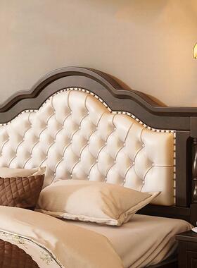 美式实木床复古1主米5单人19128软靠米双人床卧艺软包公主高箱8储