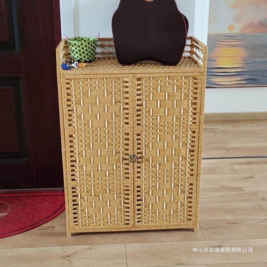 藤编鞋木柜阳台鞋架大容量收柜纳实鞋简易进门口柜HGR大号储物柜