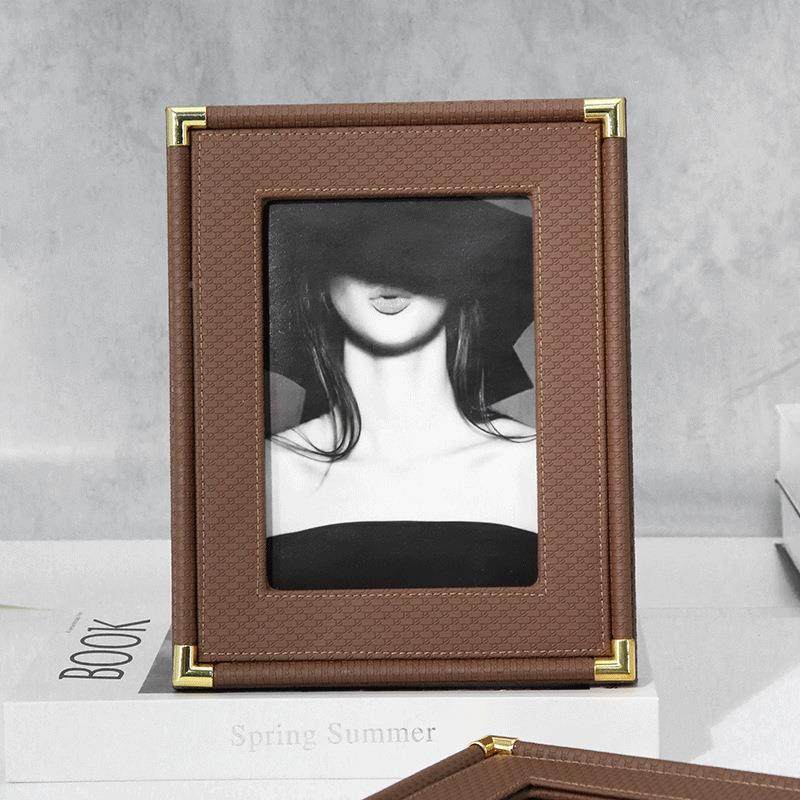 现简约创意代室相框摆台皮质桌面卧客厅6软HY-寸7寸家用装装饰品,家居饰品,DIY亲子装饰画,淘宝优惠券,粉丝福利购,淘宝优惠卷