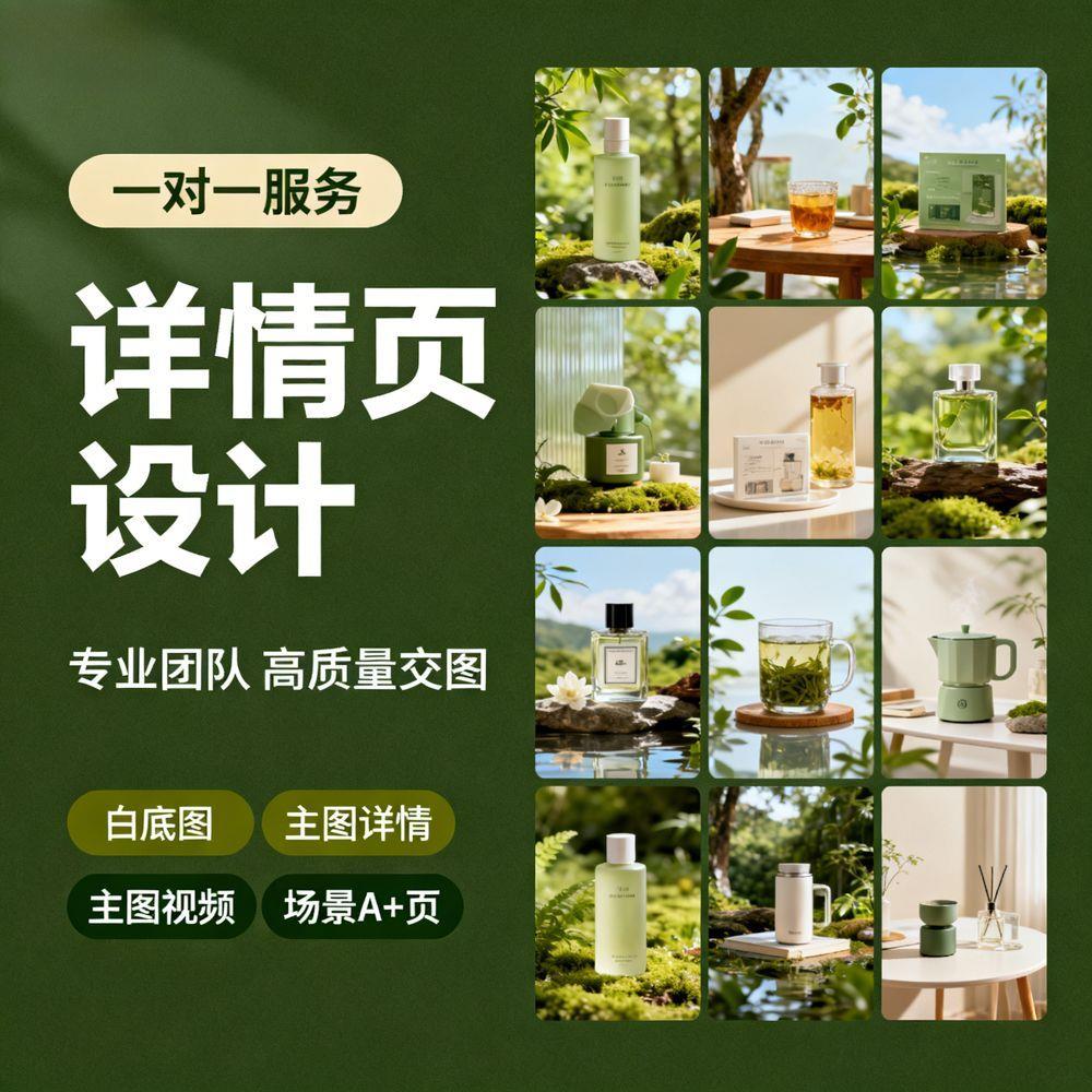 电商美工设计 产品拍摄+详情页制作 店铺首页装修,美工/设计制作