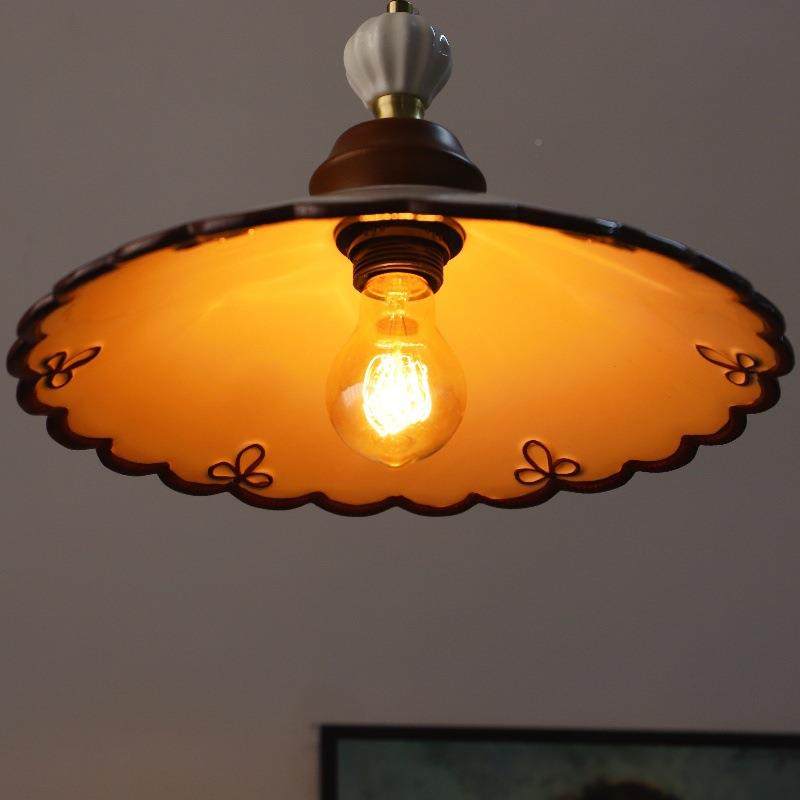 中古风手绘陶瓷吊灯吧法复灯古奶式油风724餐厅床头玄关台书房茶,家装灯饰光源,智能吊灯,淘宝优惠券,粉丝福利购,淘宝优惠卷